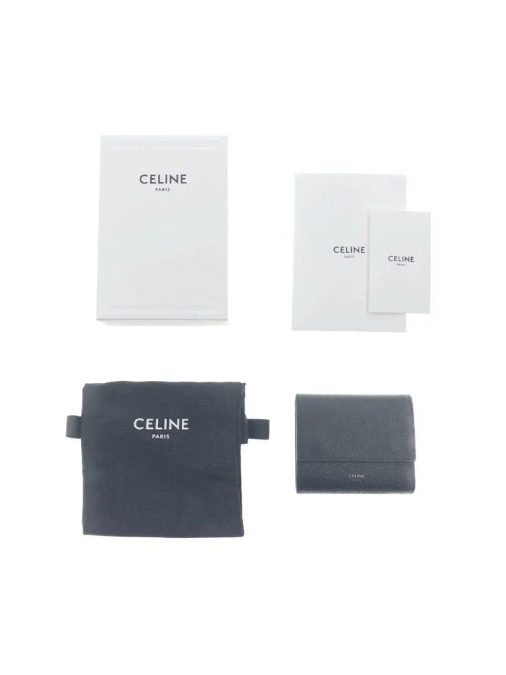Celine Small Trifold Wallet Black